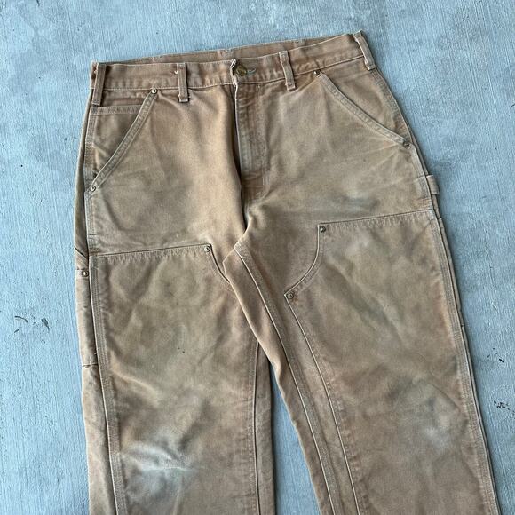 Carhartt brown double knee work wear carpenter pants - Picture 2 of 12